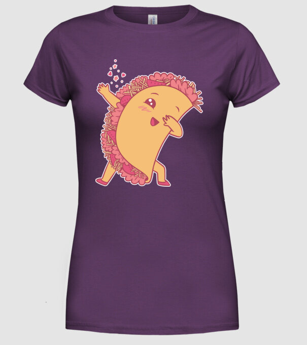 Kawaii Taco DAB model mov pe tricou