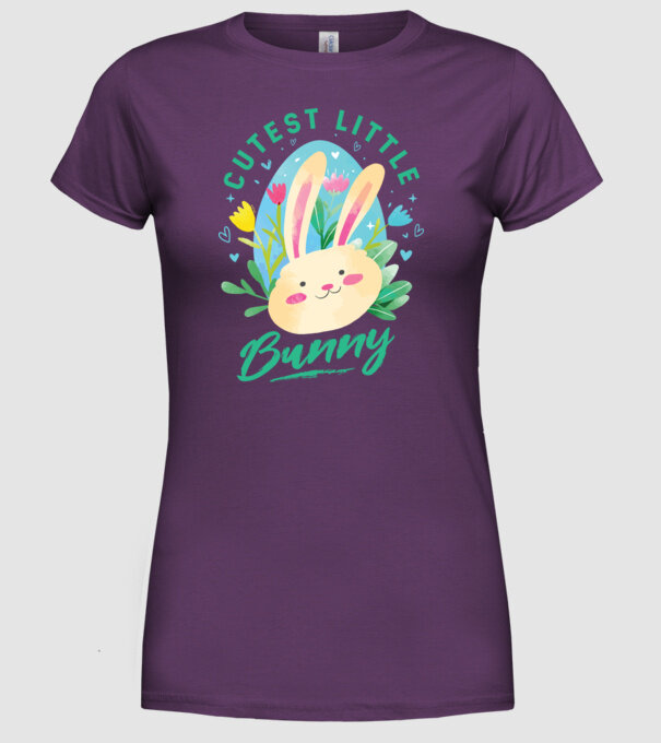 Cel mai dulce iepuraș model mov pe tricou