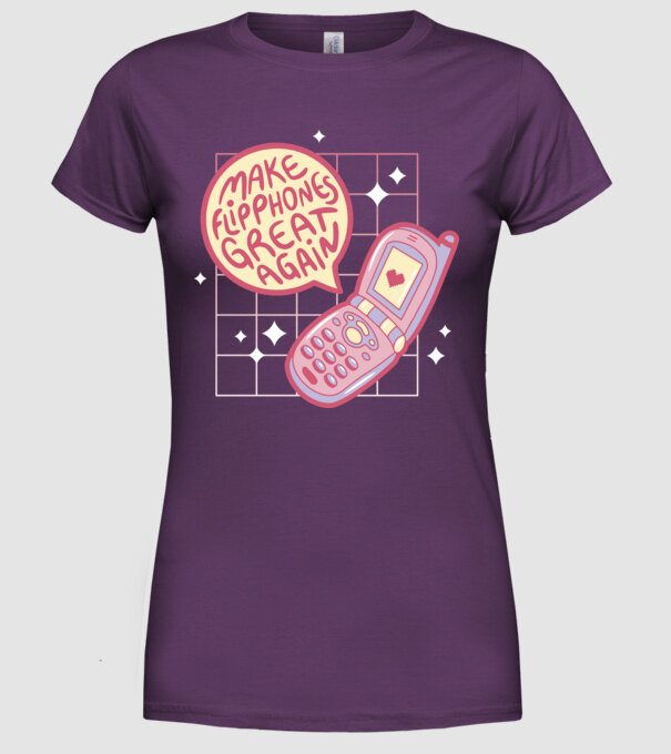 Make Flipphones Great Again Retro model mov pe tricou