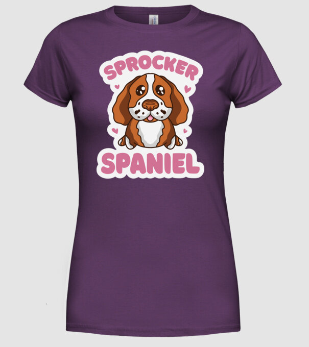 Sprocker Spaniel model mov pe tricou