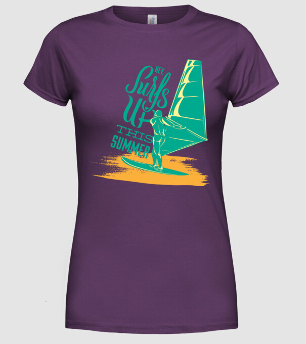 Surfs up this summer model mov pe tricou