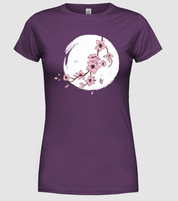 Înflorire de primăvară model mov pe tricou
