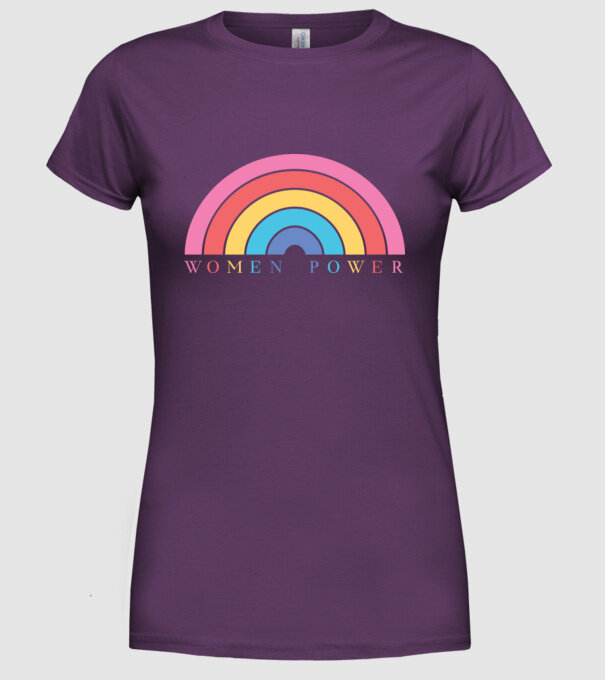 Women Power Curcubeu Ziua Femeii model mov pe tricou