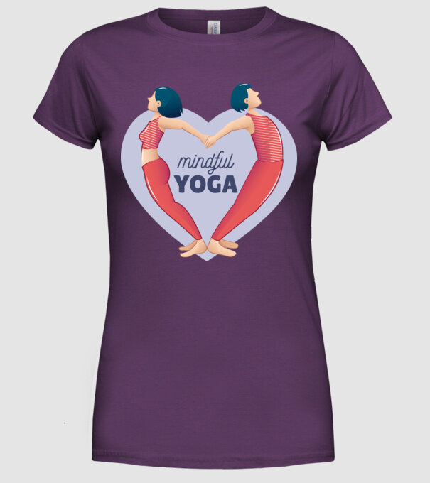 Dragoste Yoga - tricou Yoga model mov pe tricou