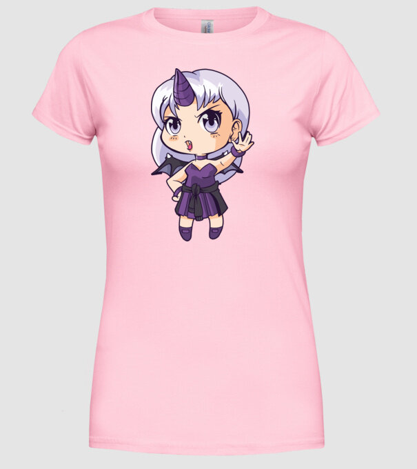Anime Manga Fată Unicorn model roz deschis pe tricou