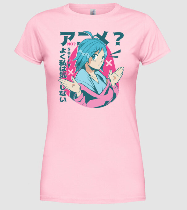 Tricou Anime model roz deschis pe tricou