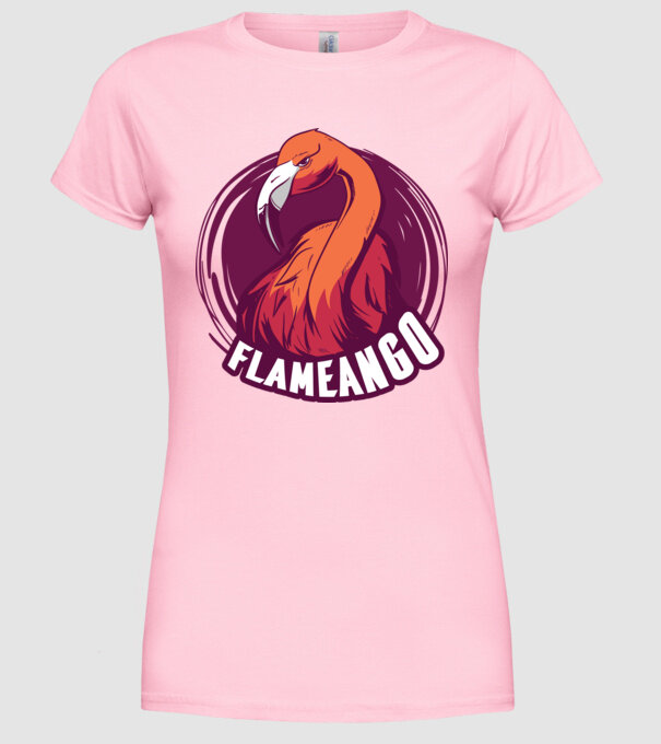 Flamingo model roz deschis pe tricou