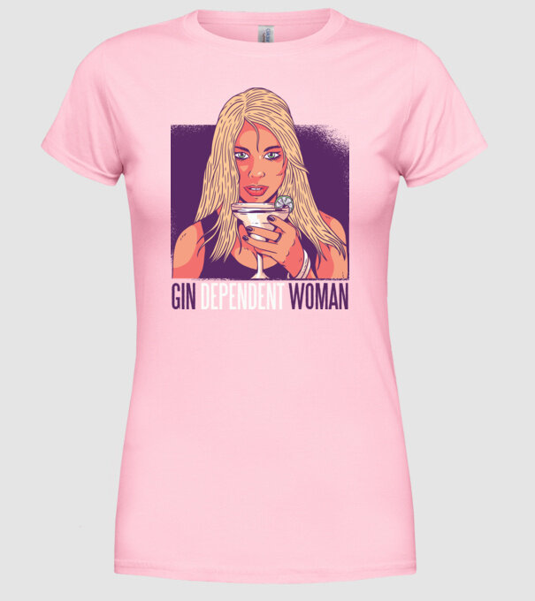 Gindependent Woman model roz deschis pe tricou