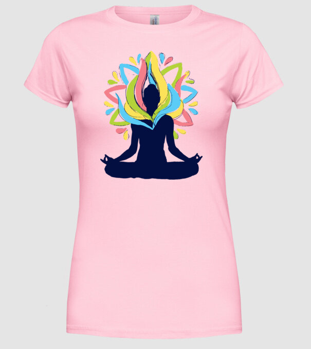 Energii Yoga Meditație model roz deschis pe tricou