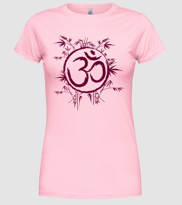 Simbol Yoga model roz deschis pe tricou