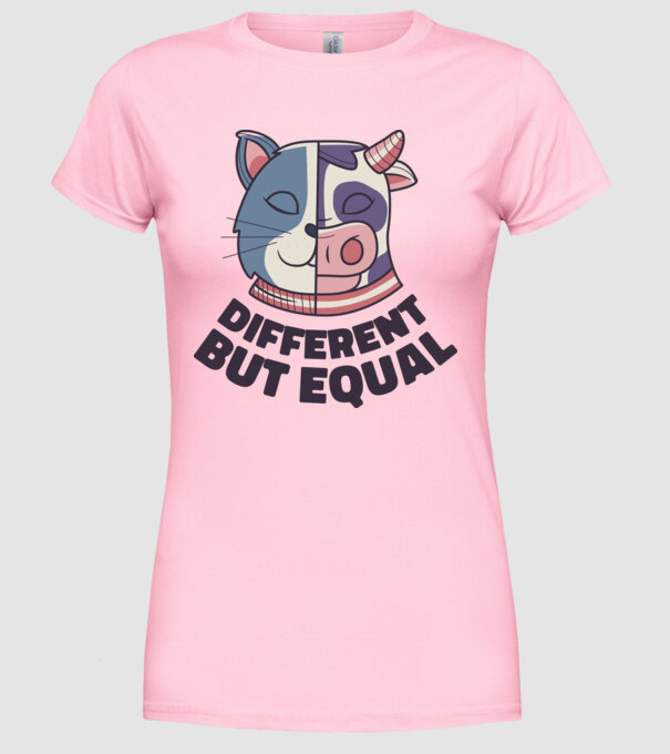 Diferit, dar egal model roz deschis pe tricou
