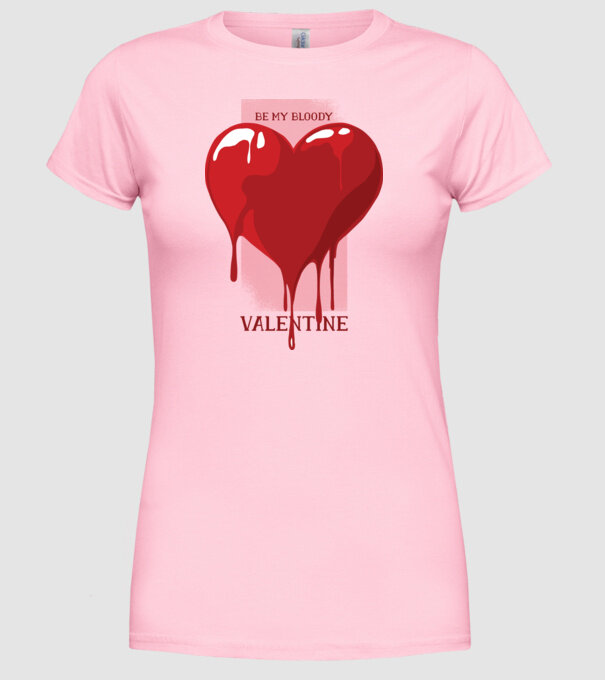 Fii dragostea mea - Be my bloody Valentine model roz deschis pe tricou