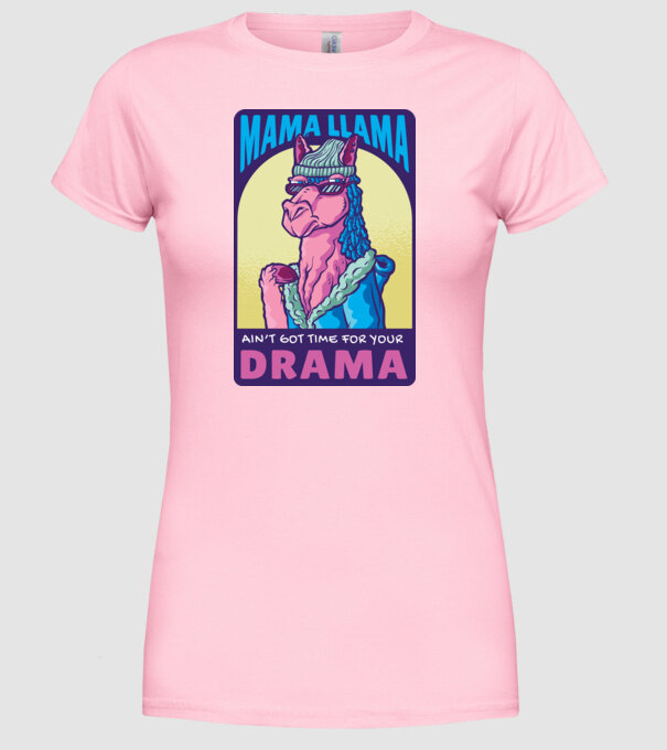 Mama Lama model roz deschis pe tricou