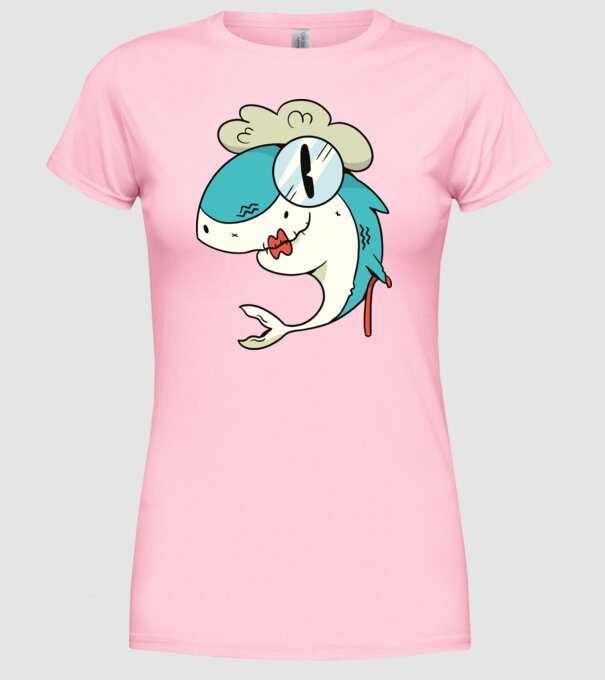 Bunică Rechin model roz deschis pe tricou