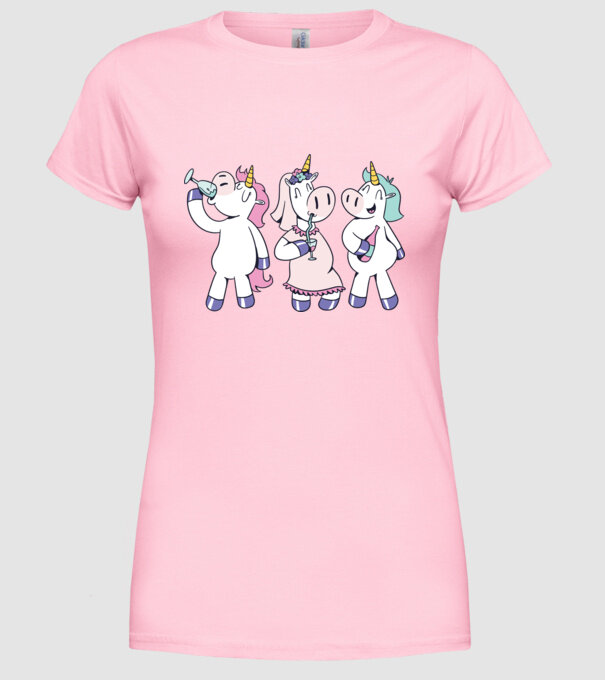 Unicorn Mireasă Petrecerea burlăcițelor model roz deschis pe tricou