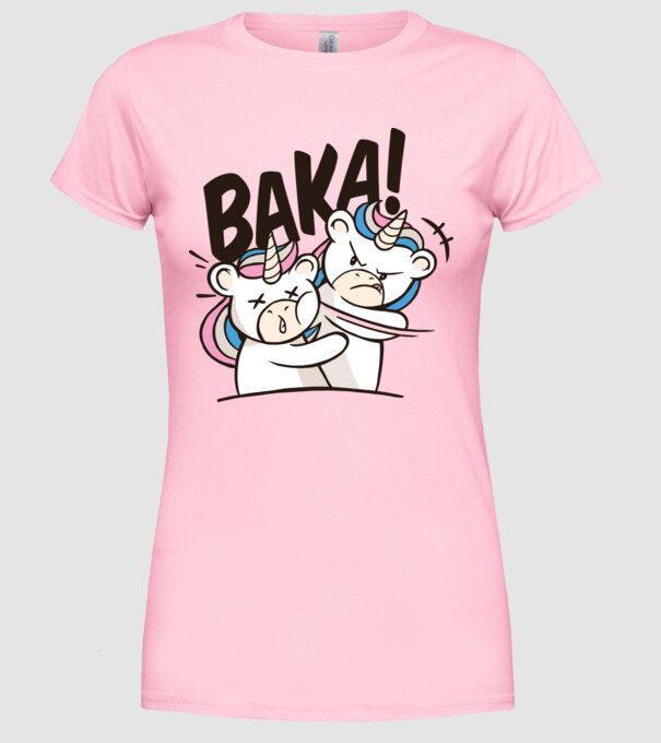 Unicorn palmă model roz deschis pe tricou