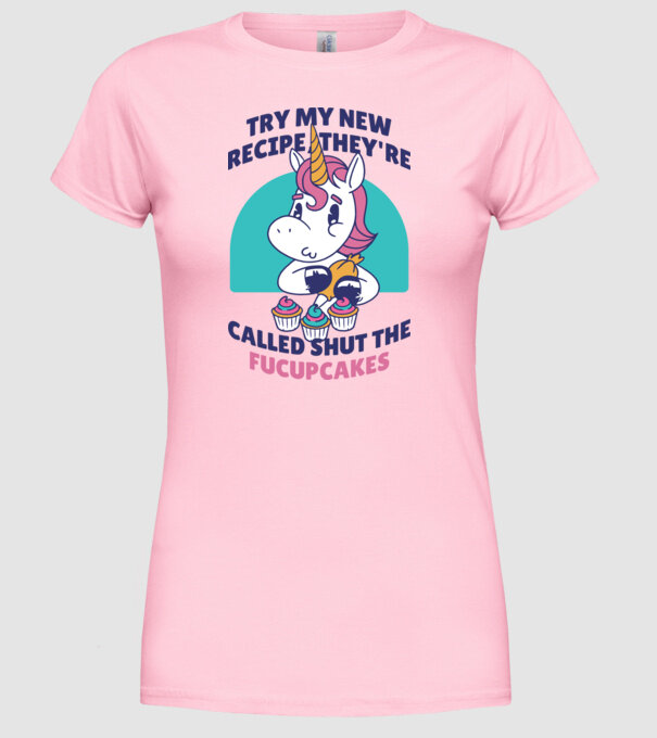 Unicorn Rețetă model roz deschis pe tricou