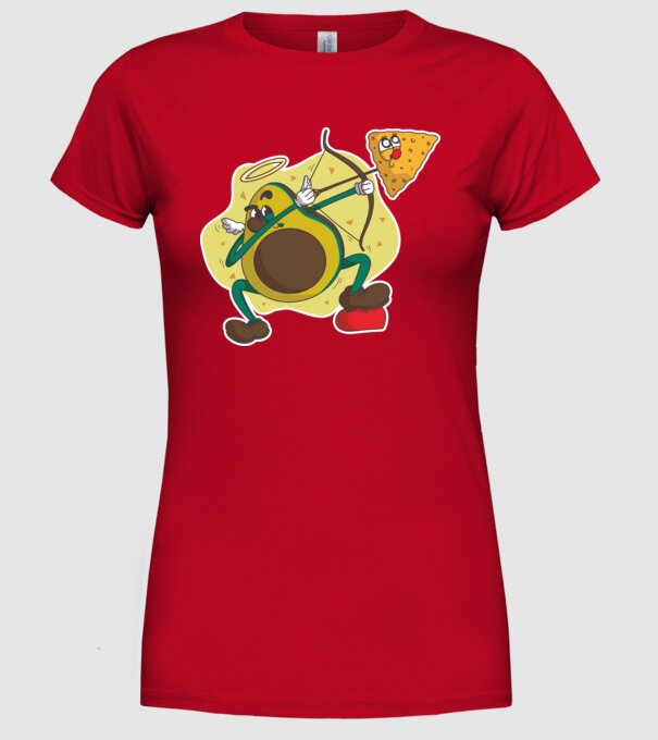 Dragoste de Avocado model roșu pe tricou