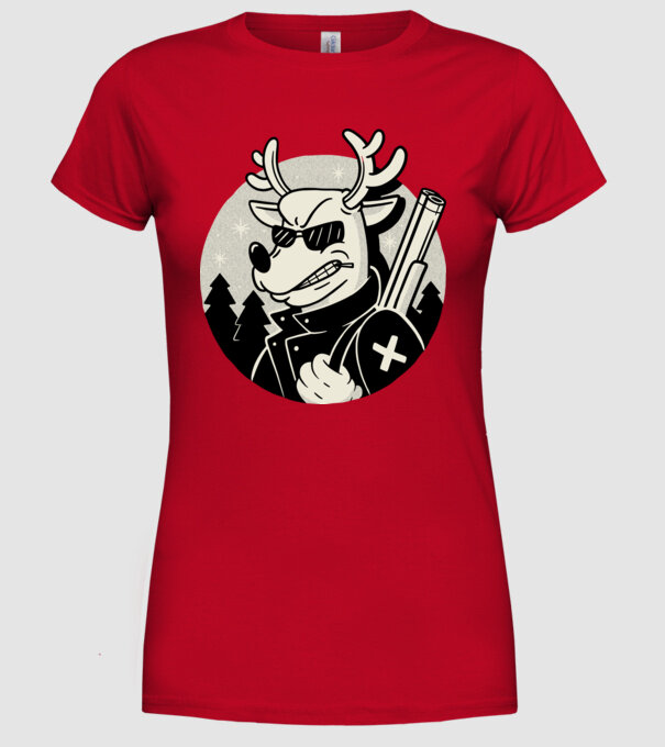 Rudolf Vânătorul model roșu pe tricou