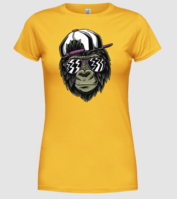 Cool Monkey model galben pe tricou