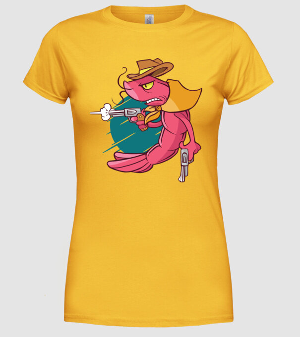 Rac înarmat model galben pe tricou