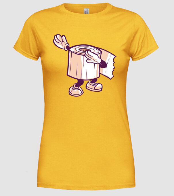Hârtie igienică DAB model galben pe tricou