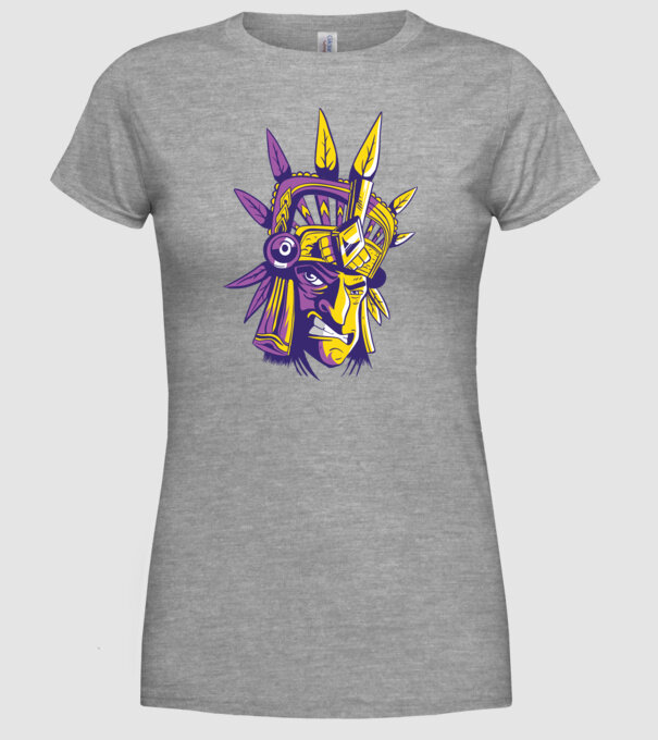 Războinic Aztec model gri pe tricou
