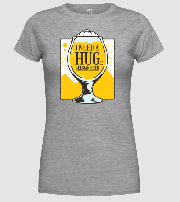 Bere belgiană model gri pe tricou