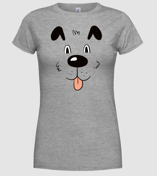 Cap Câine drăguț model gri pe tricou