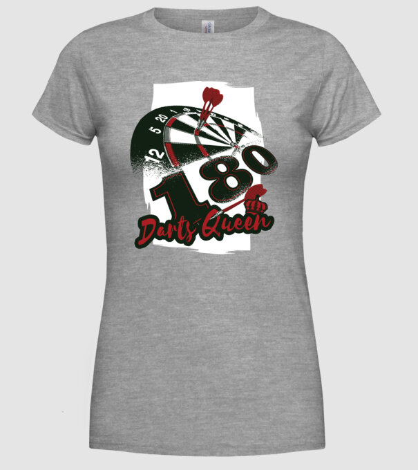Regina Darts model gri pe tricou