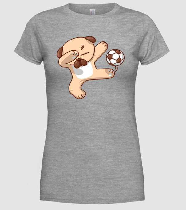 Cățel fotbalist DAB model gri pe tricou