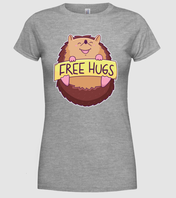 Free Hugs Arici model gri pe tricou