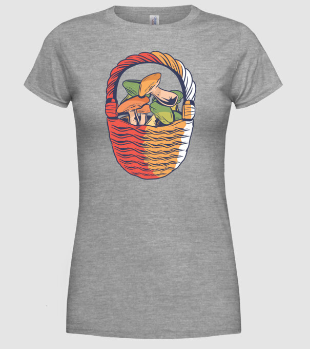 Ciuperci model gri pe tricou