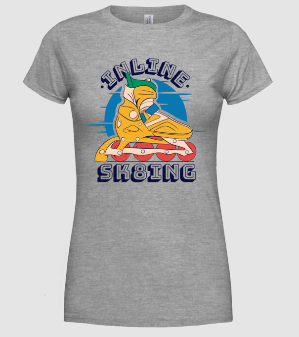Skate Sk8 model gri pe tricou