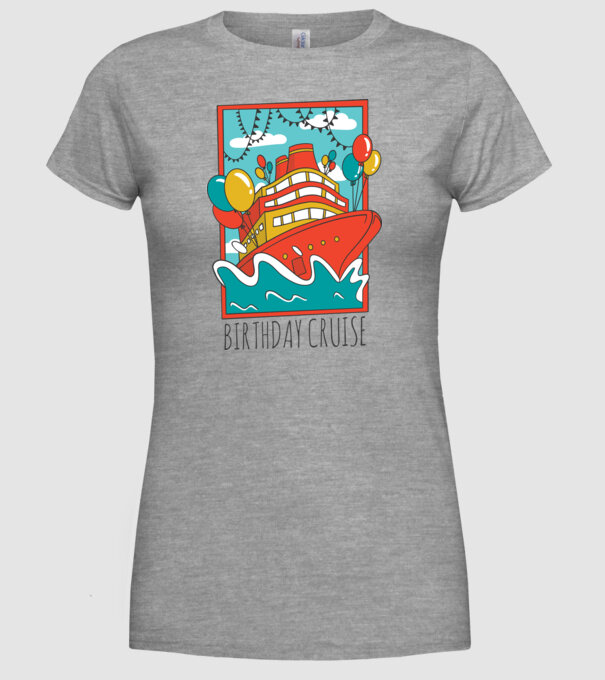 Croazieră model gri pe tricou