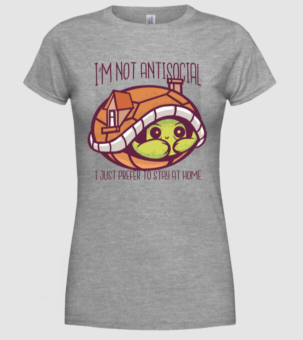 'I''m not antisocial, I just prefer to stay at home' model gri pe tricou
