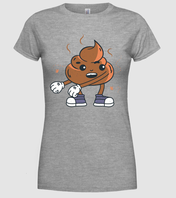 Căcat DAB model gri pe tricou