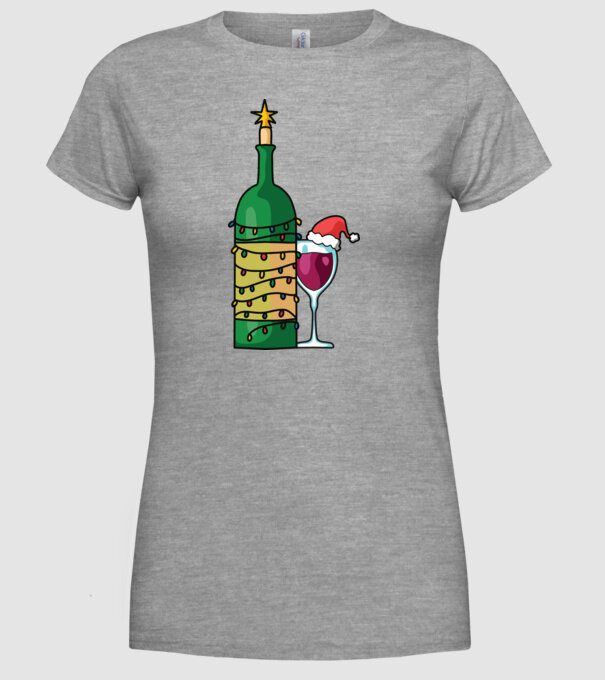 Vin de Crăciun model gri pe tricou