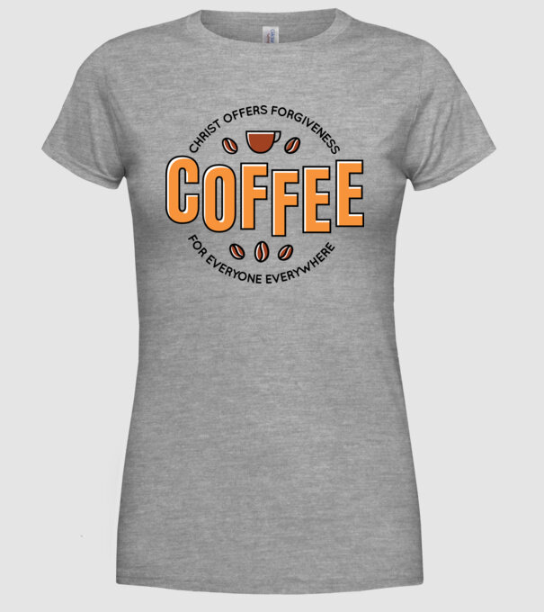 Cafea Iertare model gri pe tricou