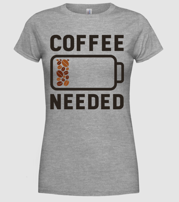 Am nevoie de cafea model gri pe tricou