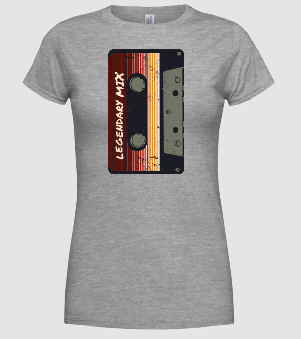 Casetă Legendary Mix model gri pe tricou