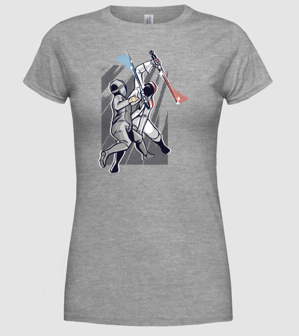 Sabie laser scrimă model gri pe tricou