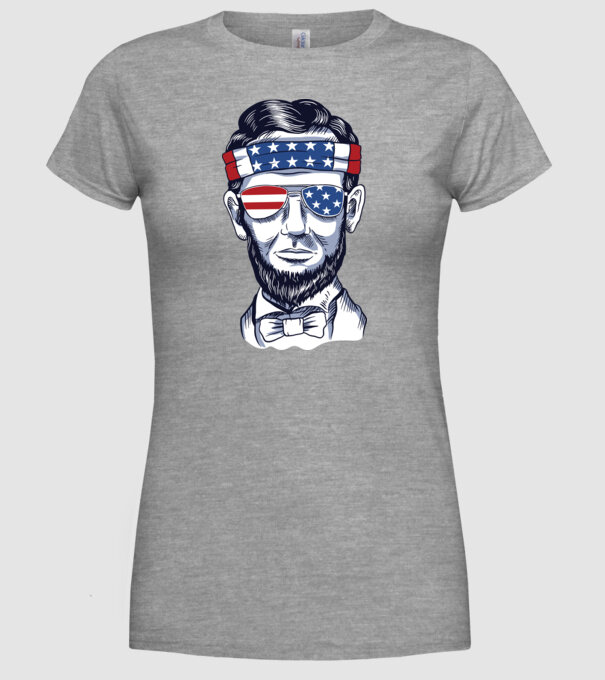 Lincoln USA model gri pe tricou