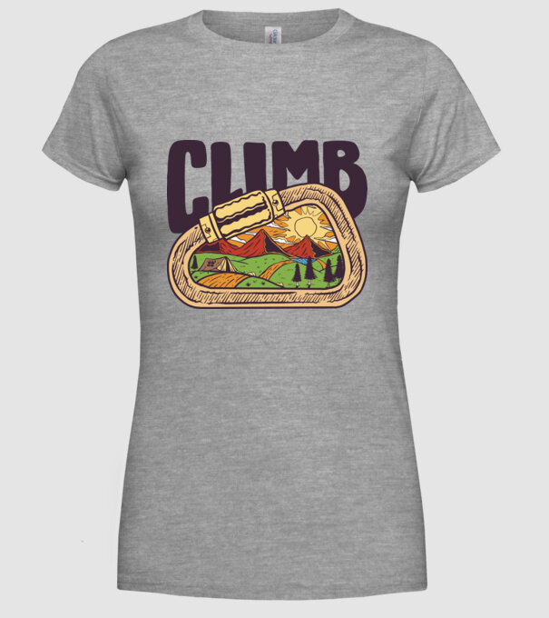 Carabină Alpinist model gri pe tricou