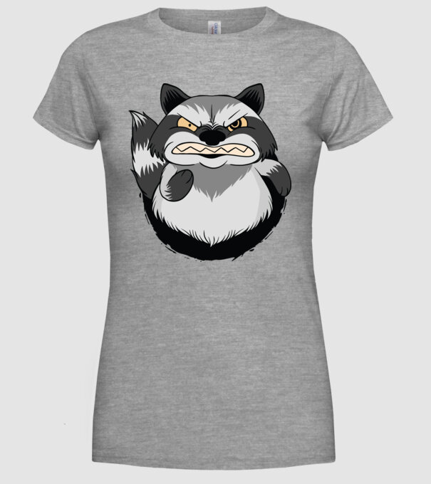 Raton furios model gri pe tricou