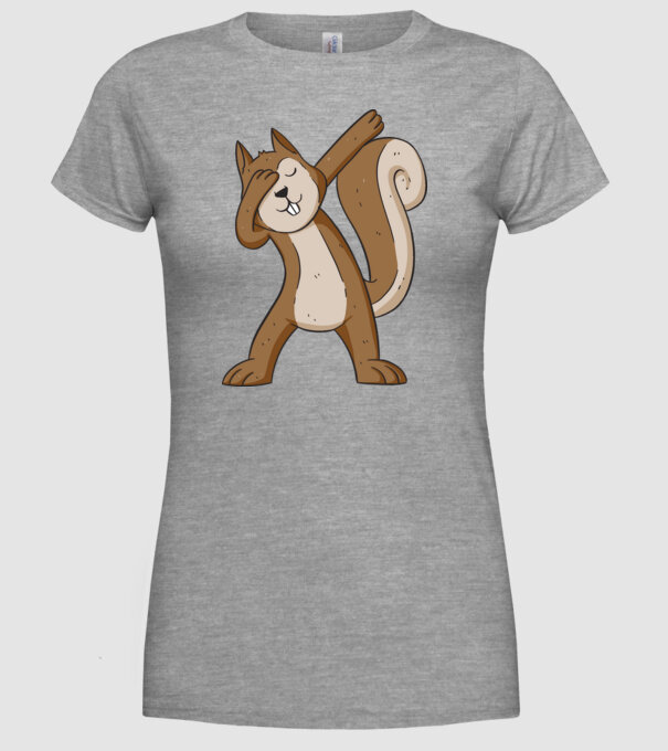 Veverița DAB model gri pe tricou
