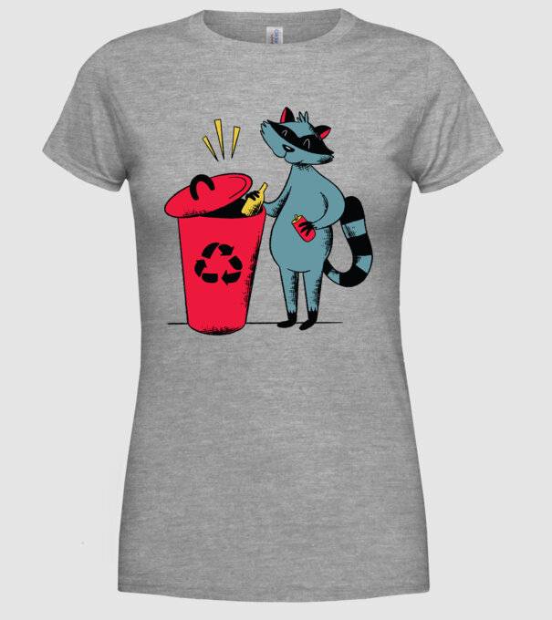Reciclare Raton model gri pe tricou