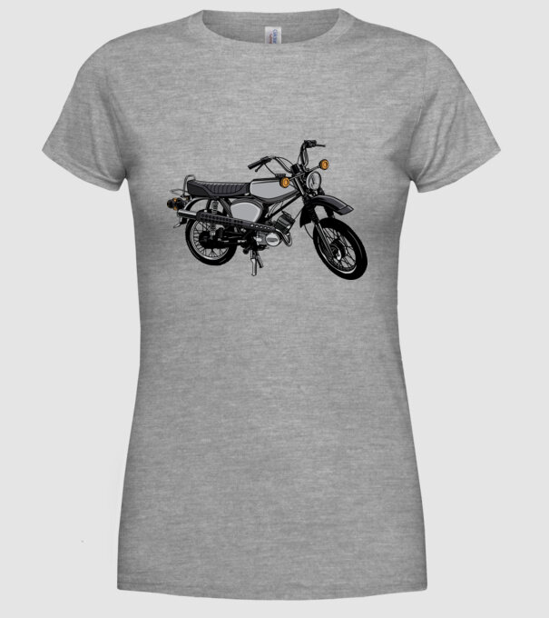 Motocicletă model gri pe tricou