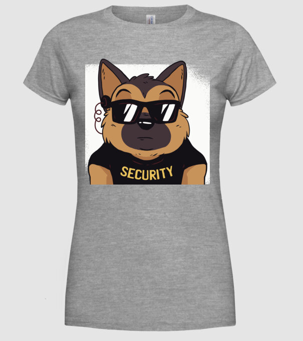 Ciobănesc german Security tricou amuzant cu Câine model gri pe tricou