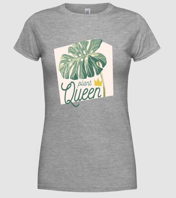 Plant Queen model gri pe tricou